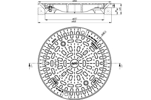 1204000-Produktbild-ACO-Schachtabdeckung-Bituplan-technische-Zeichnung