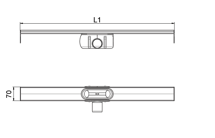 ACO ShowerDrain C PU50 Bez Priruby Vykres