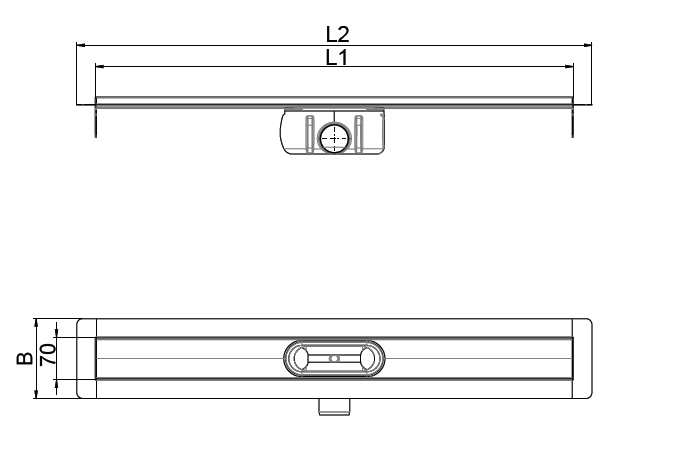 ACO ShowerDrain C PU50 Podlah Priruba Vykres