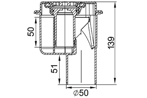 ACO-Duschrinne-ShowerDrainM -Ablaufkoerper-Sperrwasserhoehe-50mm