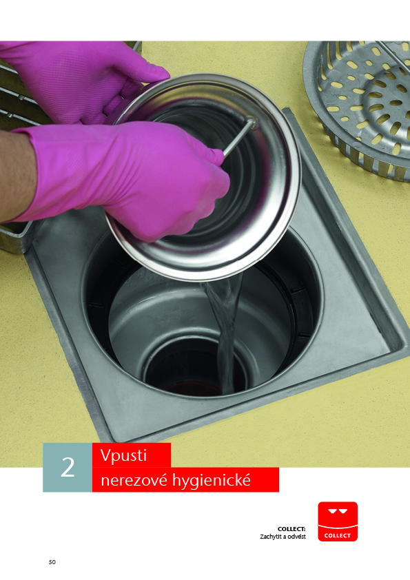 ACO hygienické nerezové vpusti